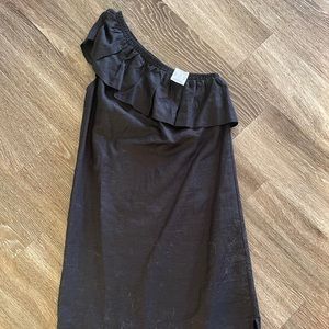 NWT | J Crew one shoulder linen dress